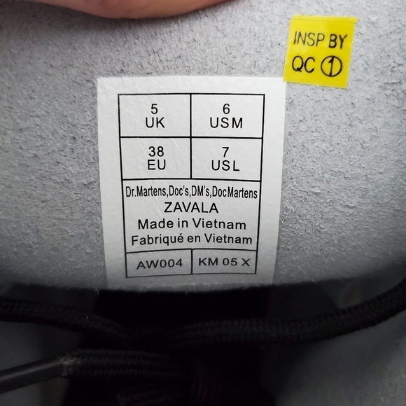 NEW Dr Martens Womens Zavala T Lamper Combat Boots Leather White Size 7 - Picture 10 of 10